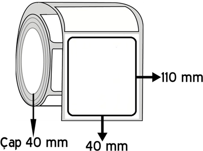 Vellum 40 mm x 110 mm ÇAP 40 mm Barkod Etiketi ( 20 Rulodur )