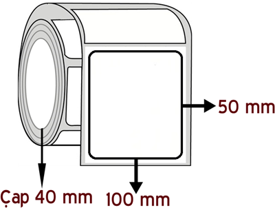 Dipfriz Eko Termal 100 mm x 50 mm ÇAP 40 mm Barkod Etiketi ( 10 Rulodur )