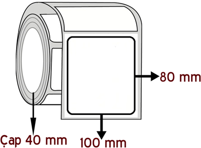 Eko Termal 100 mm x 80 mm ÇAP 40 mm Barkod Etiketi ( 10 Rulodur )